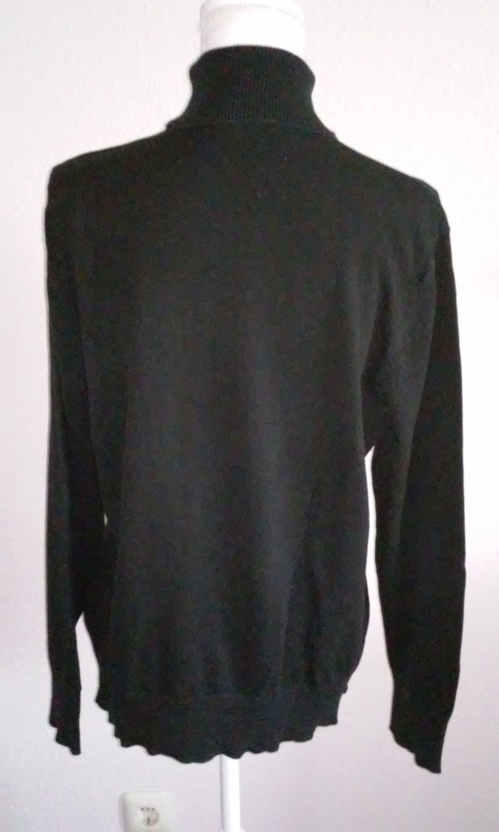 Rollkragenpullover Pullover Rolli Pulli stretch schwarz