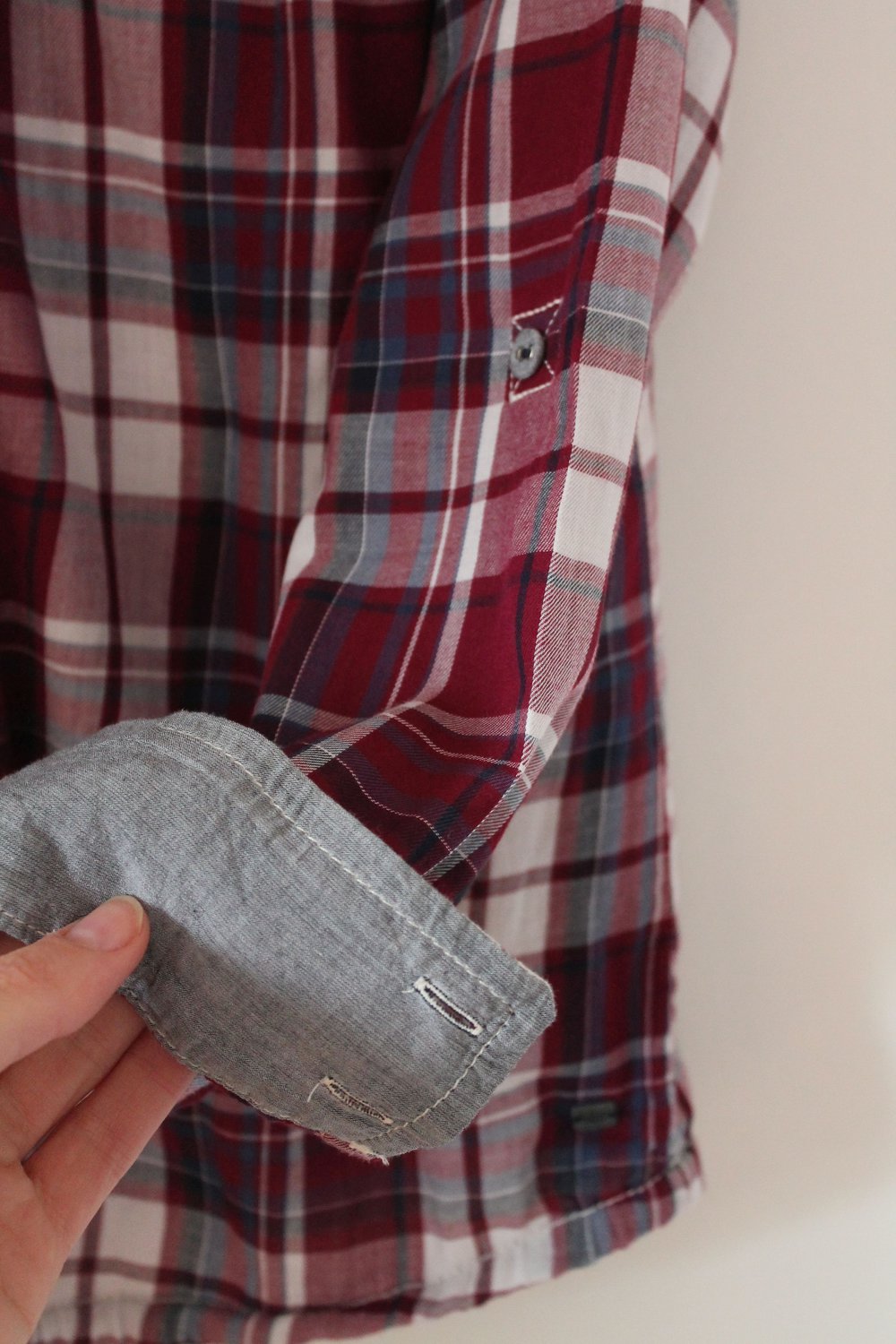 Sehr schöne Bluse /Hemdbluse, QS S.Oliver, 38, Karo, lila, rot, blau, weiß