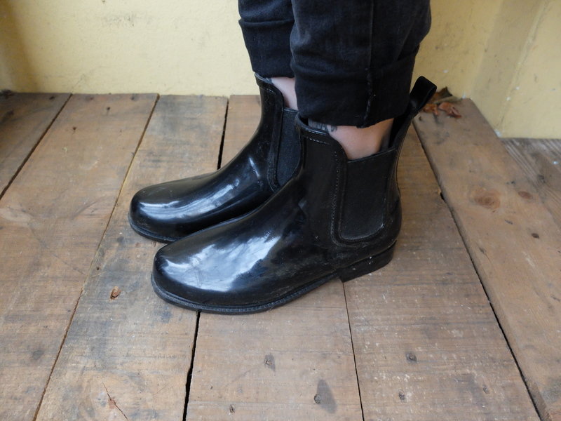 halbhohe Gummistiefel Chelsea Boots Style Hipster Blogger Festival