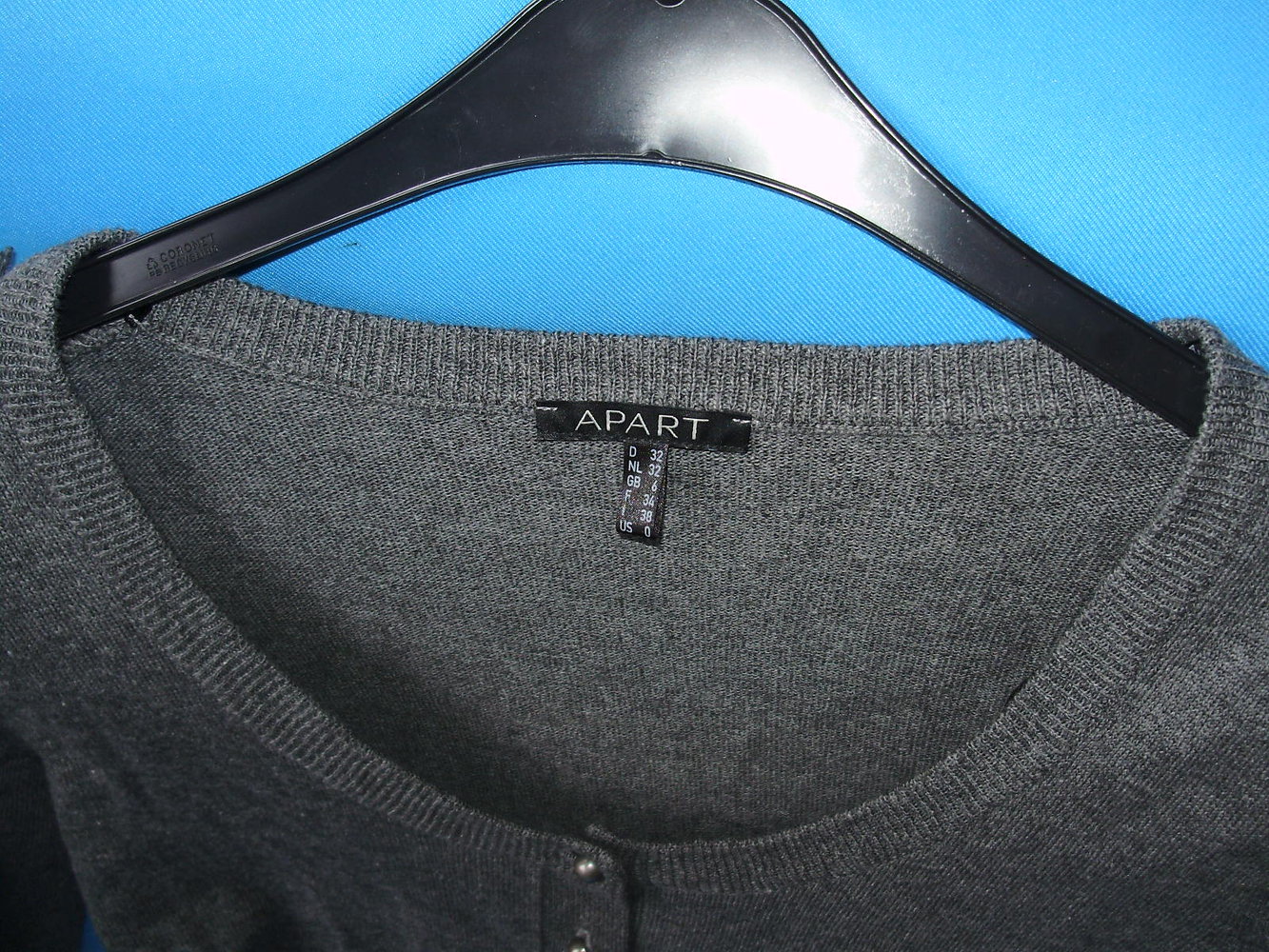 Apart Cardigan grau ausgefallen edel Gr XS/ S passend NEU