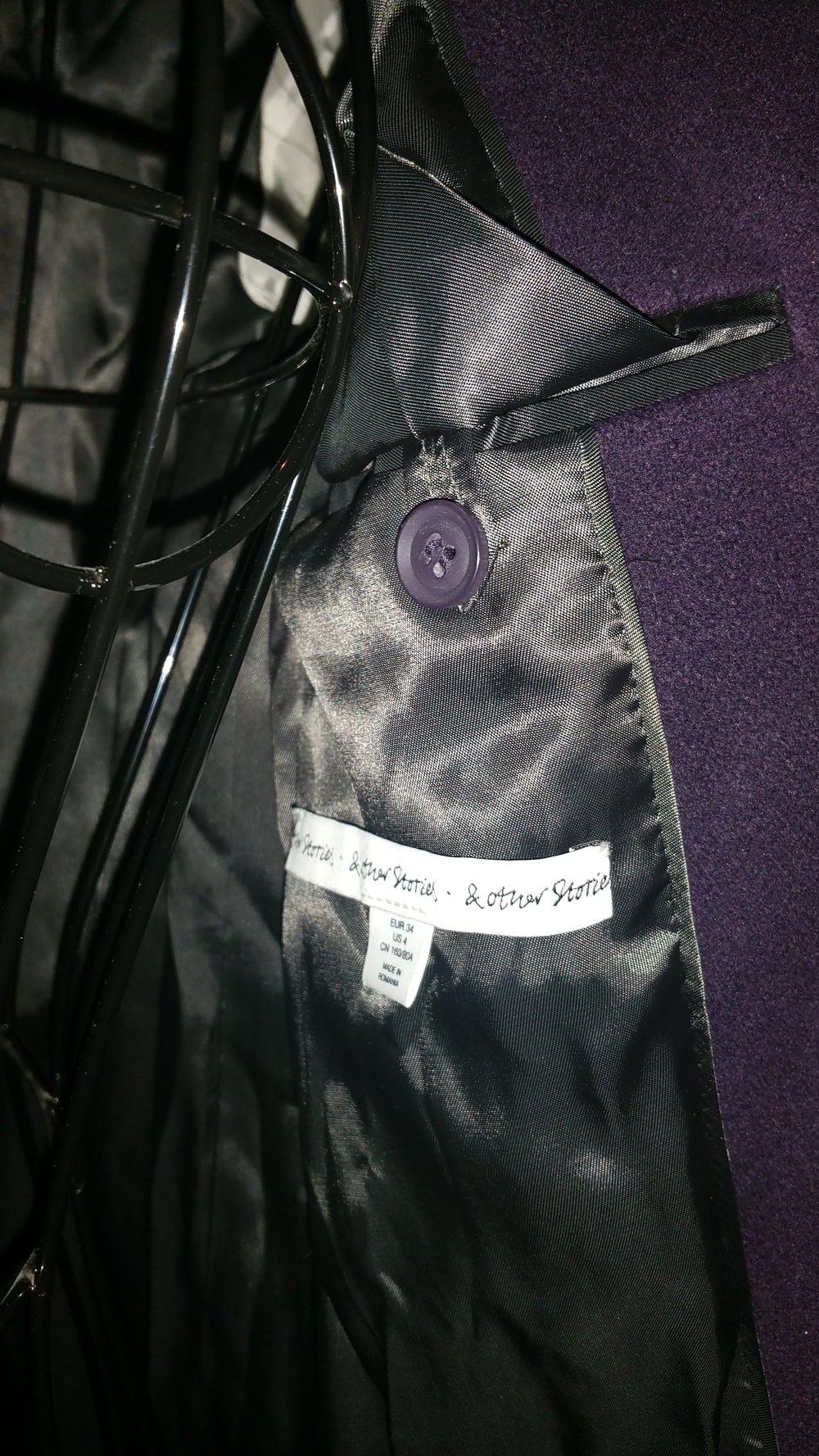 & other stories langer Mantel, lila