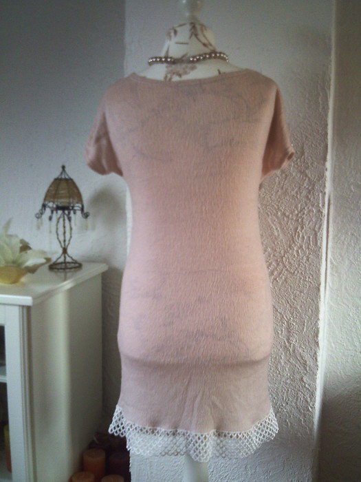 Yumi Kuschel Perlen Spitze Kleid  rose 40 L