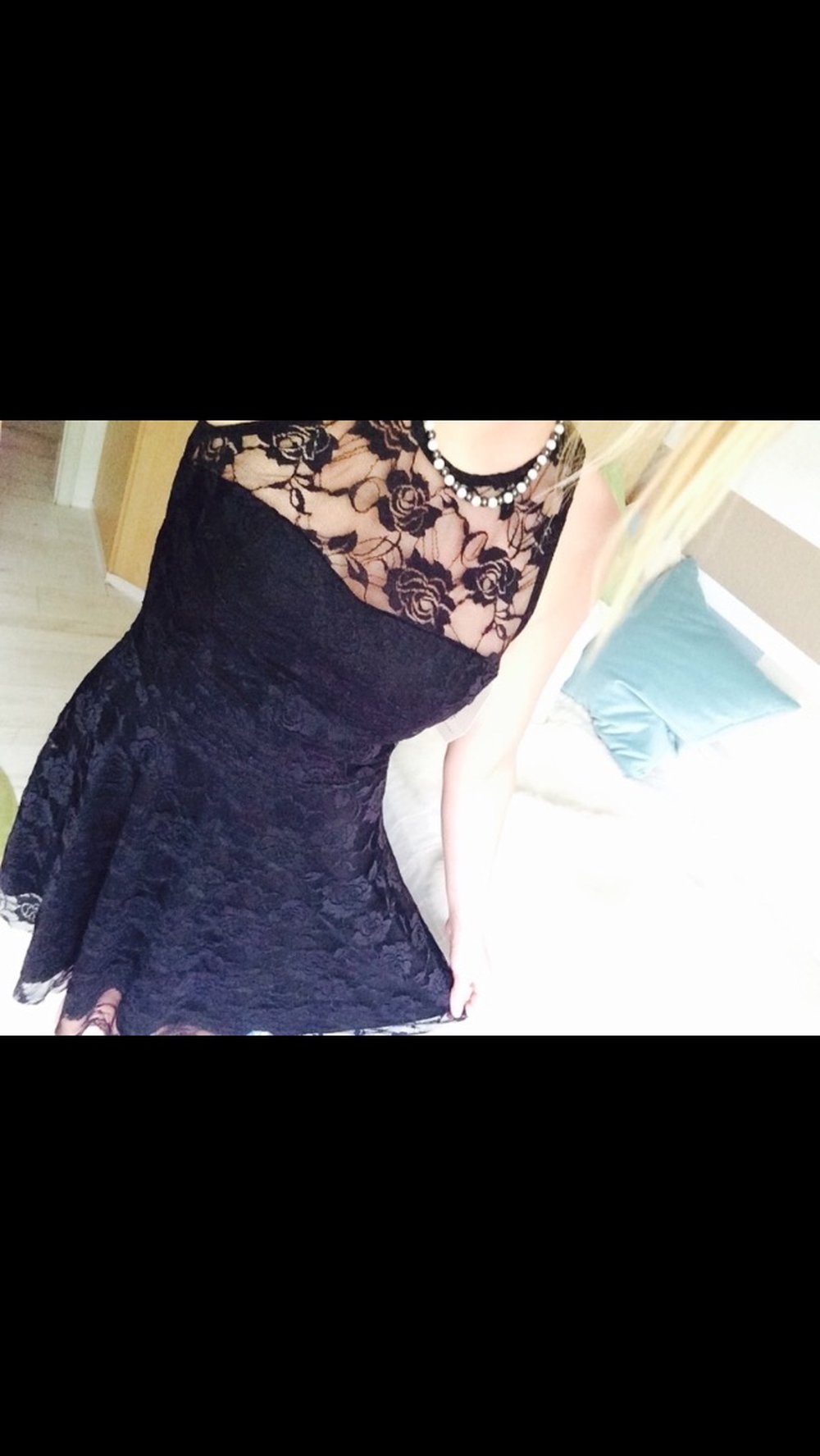 Schwarzes Spitzen Kleid