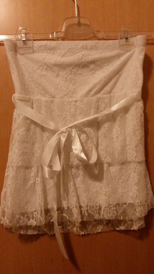 Bandeau-Spitzentop weiß