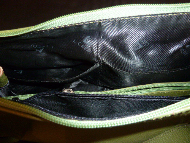 Handtasche / L. Credi / grün