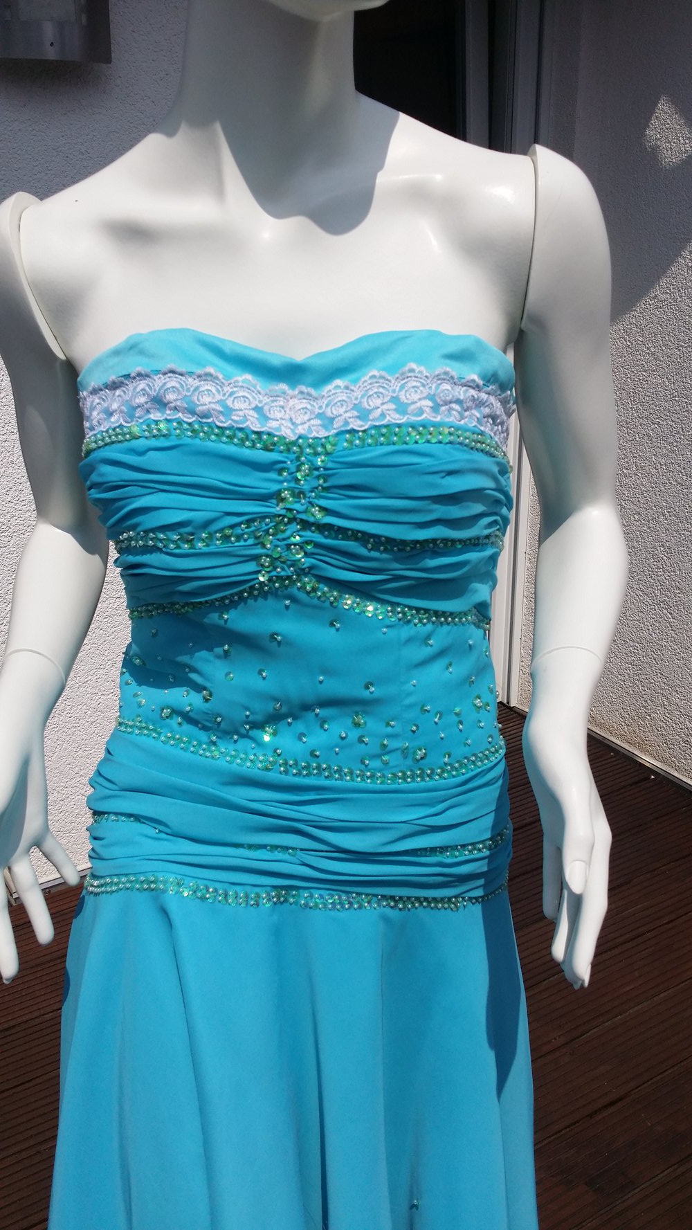 Türkisfarbenes Abendkleid FoKuHiLa