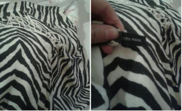 Schal im Zebra muster