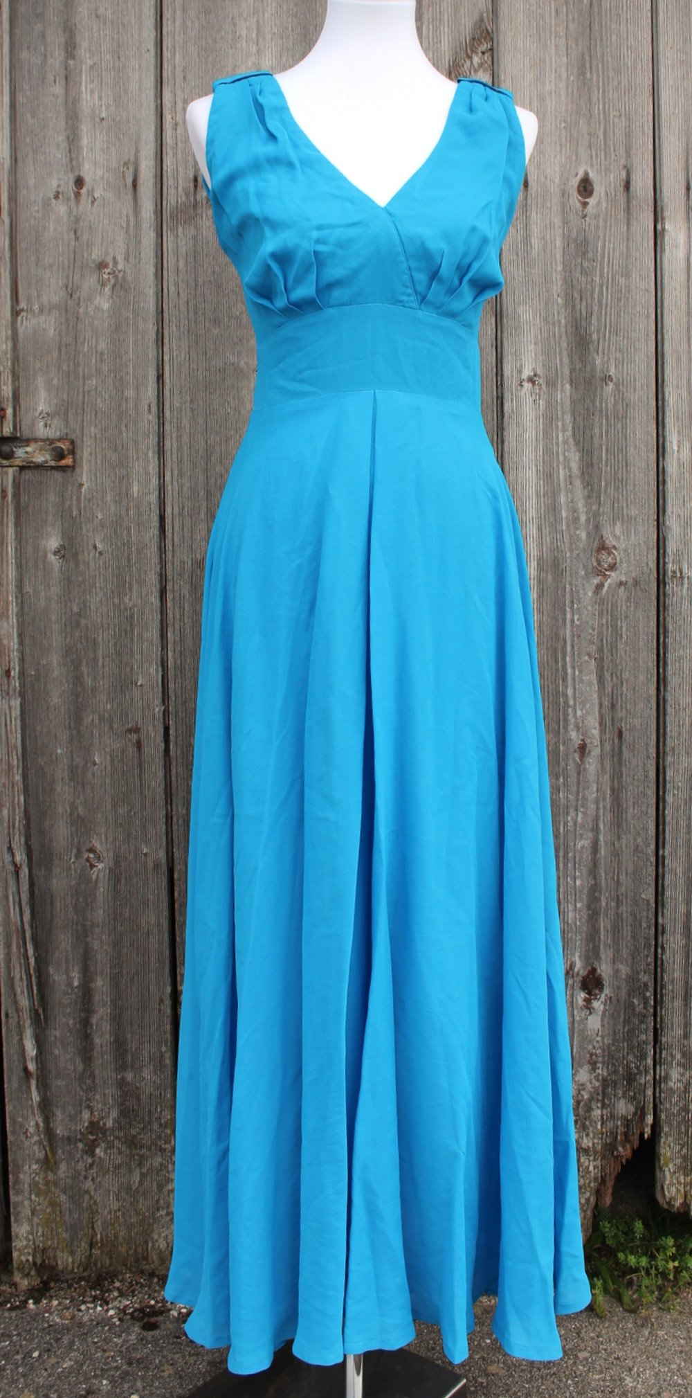 hellblaues True Vintage Abendkleid, Verena Modelle, ca. Größe 36