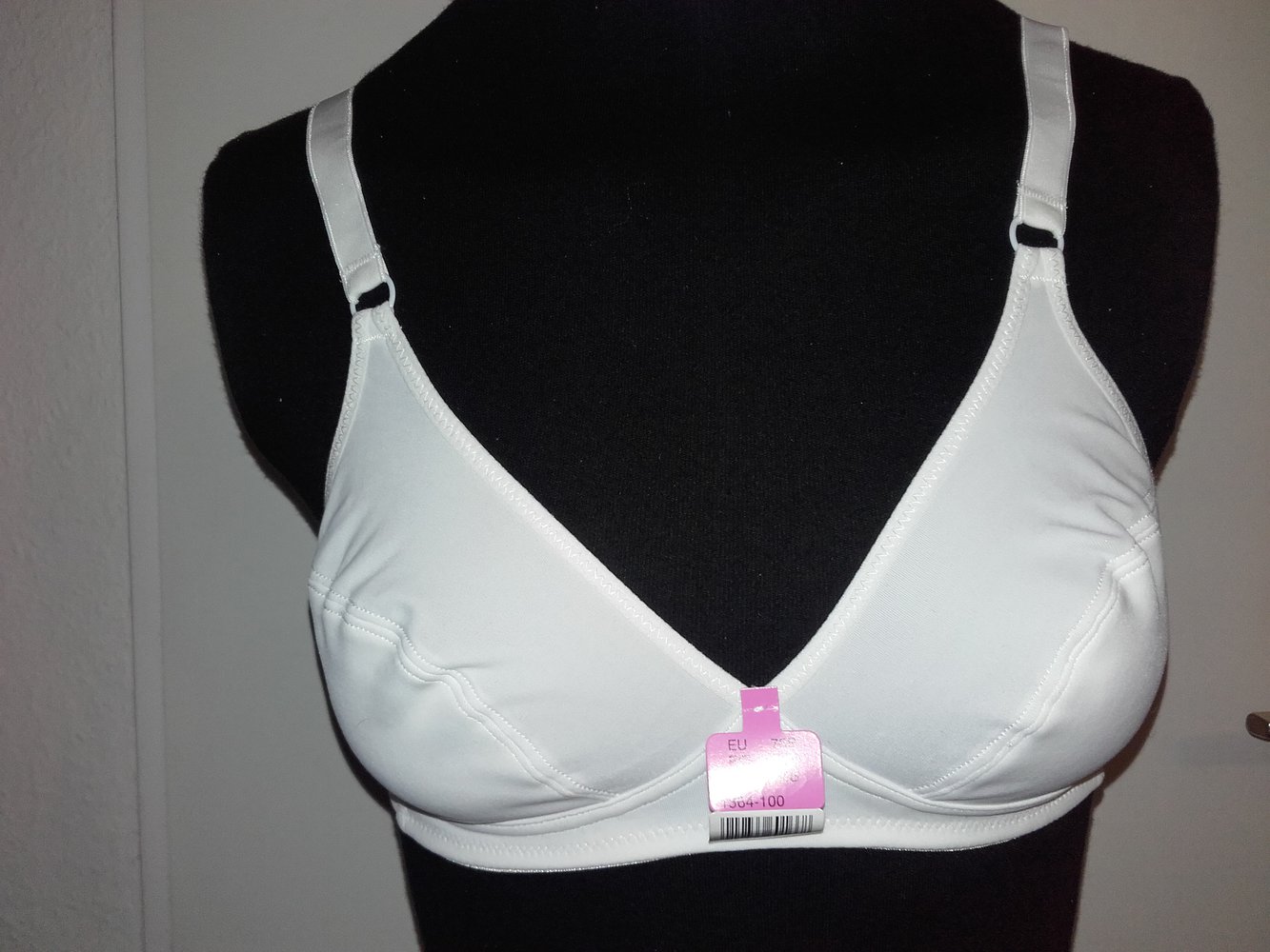 weißer BH ohne Bügel, 75B