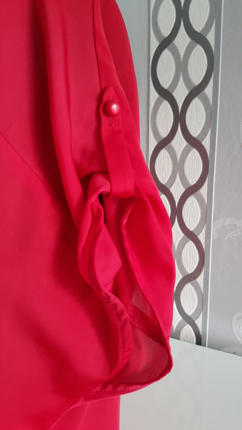 Elegantes Oberteil Bluse Rot 40 L auch M 38