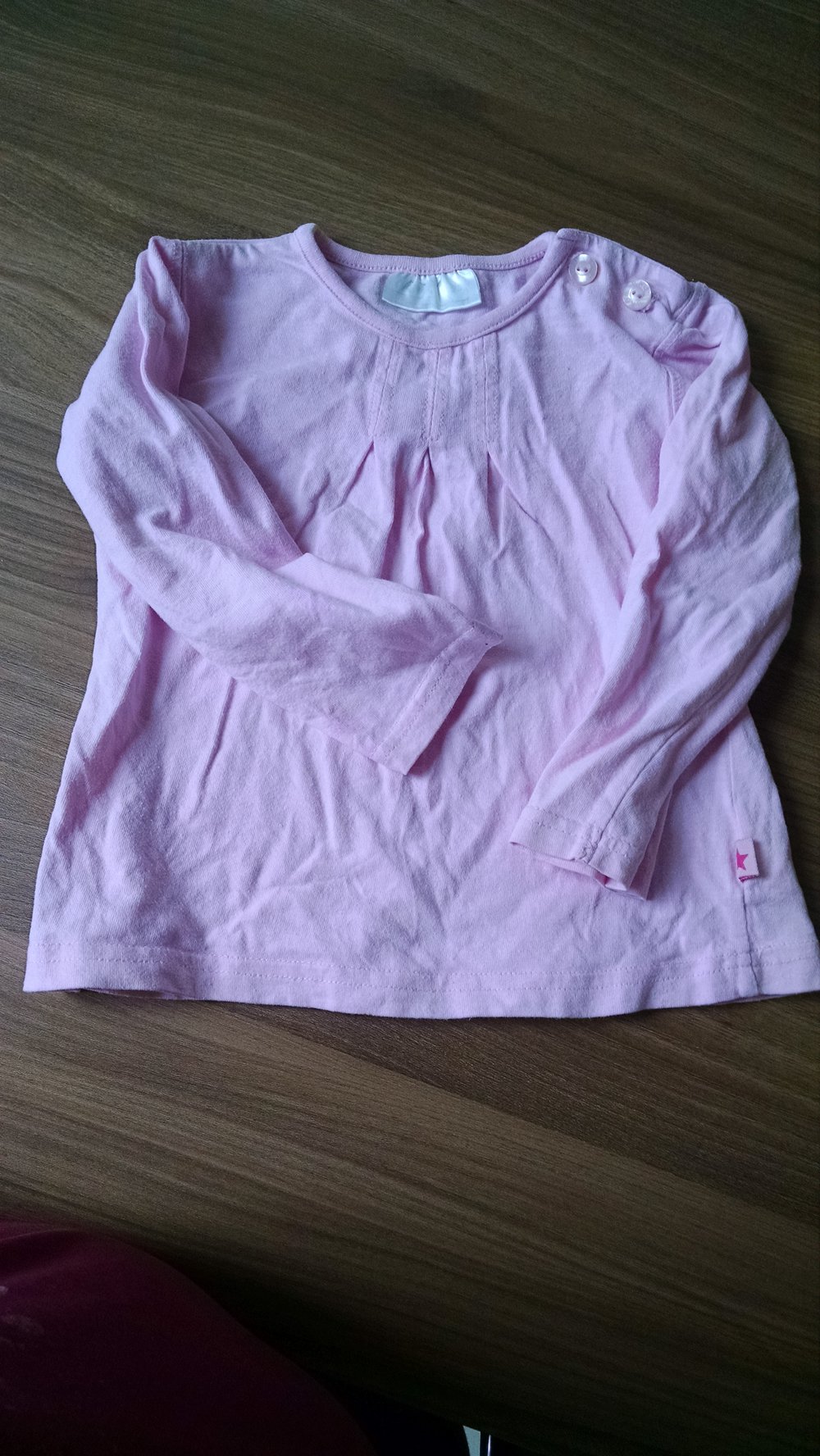 Rosa Langarmshirt Gr. 80/86