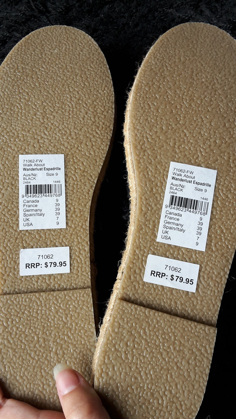 Seafolly schwarze Espadrilles