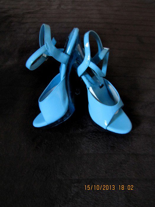 Sexy Baby-blaue High-Heels - Stielettos (Gogo) 38