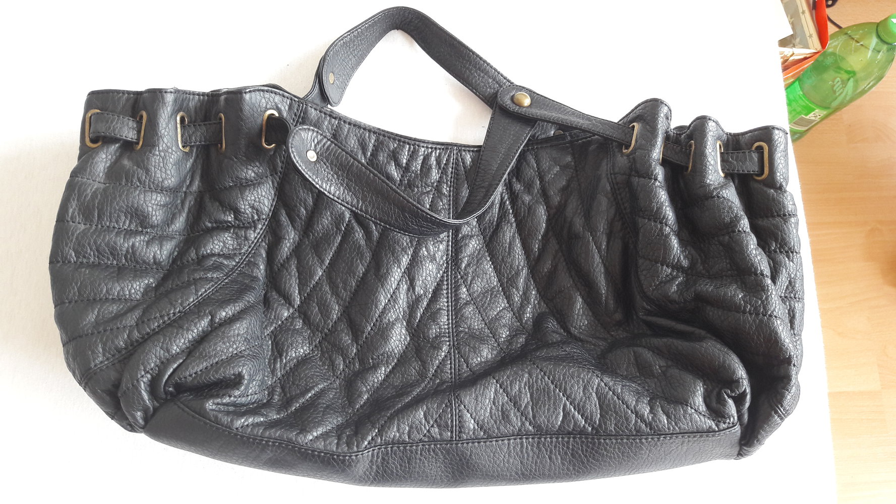 Tasche Kunstleder schwarz