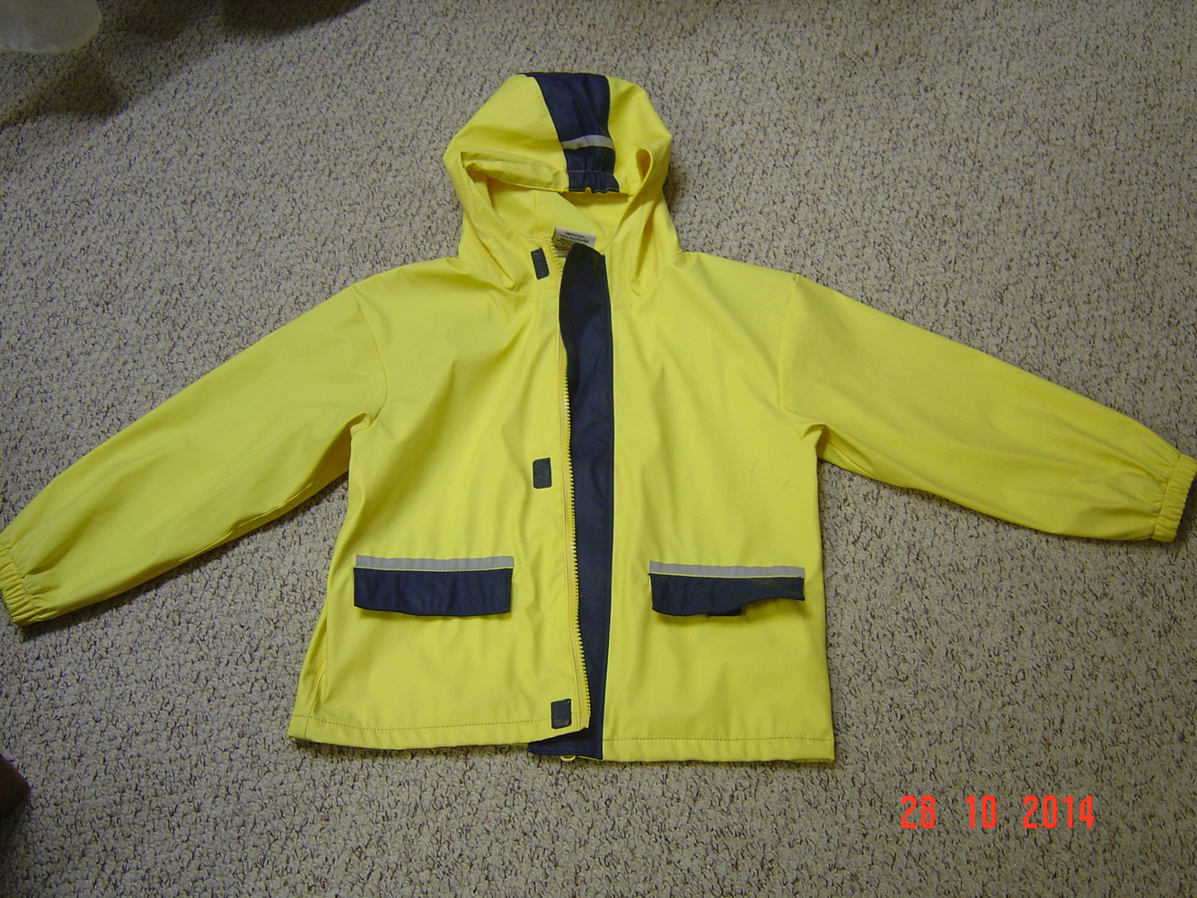 Regenjacke weich und gelb