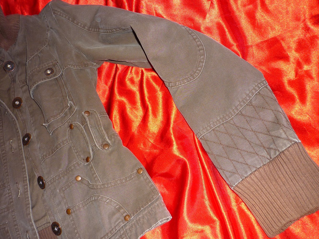 Jacke - XS S M 34 36  - braun vintage coate parka jeans dust jacket 100%Baumwolle