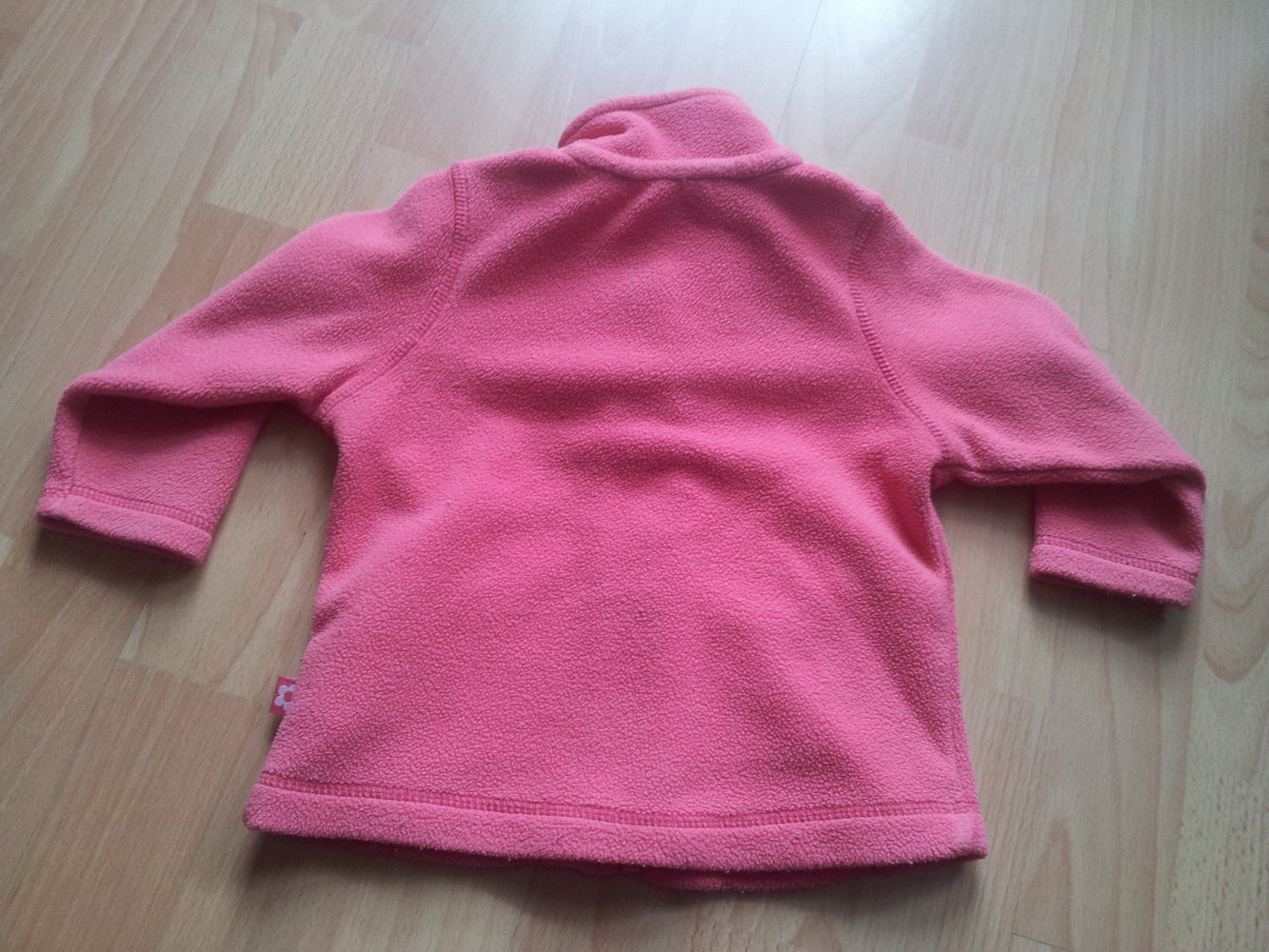 Fleece Jacke koralle Gr. 74 Pferd Stickerei 