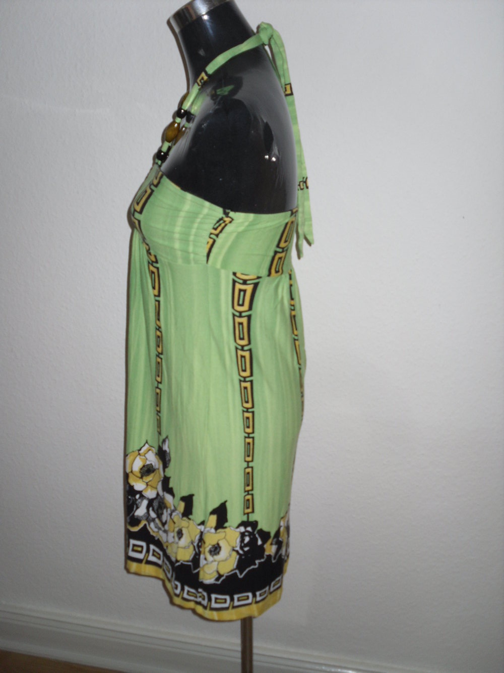 knielanges stretch Viskose Kleid Neckholderkleid in Gr. M 40