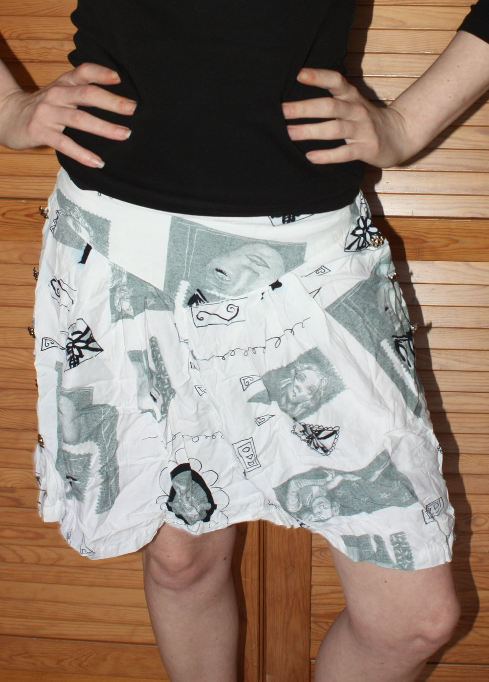 Schöner luftig leichter Rock, mit Print, Gr. S