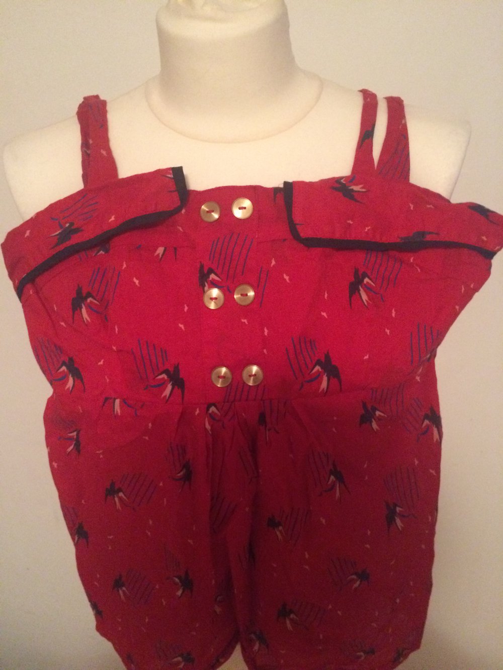 Babydoll Schwalben Rockabilly Sommer