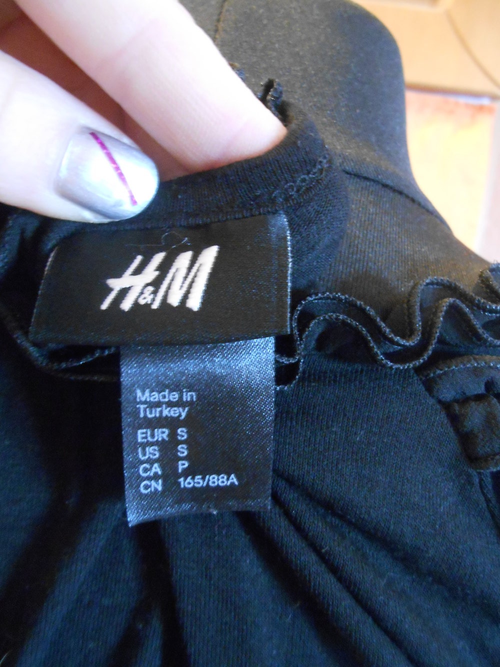 T-Shirt schwarz H&M S