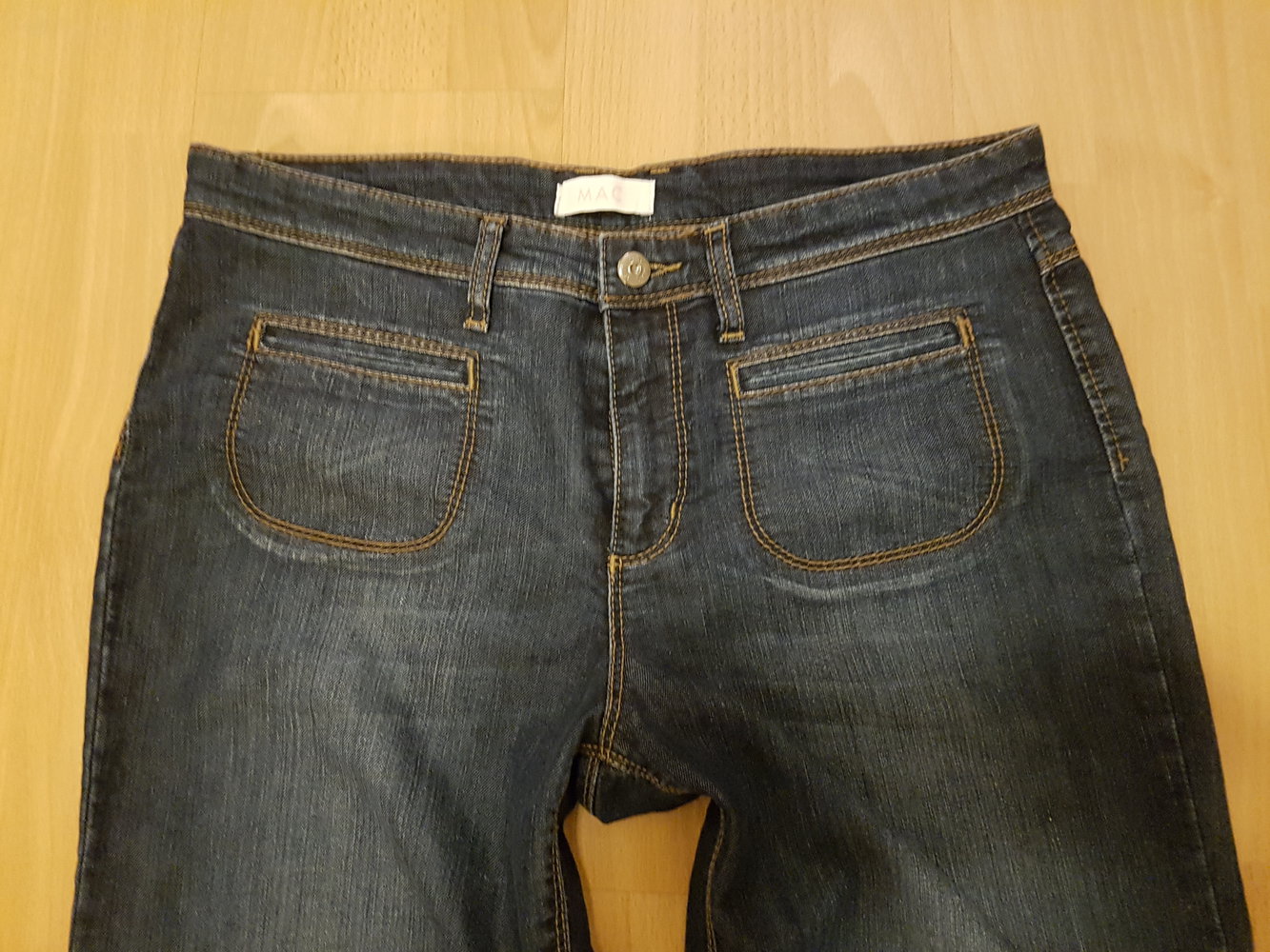 Schicke Jeans von MAC, boot-cut, weit, leichter Schlag, Damen, dunkelblau, Grösse 40