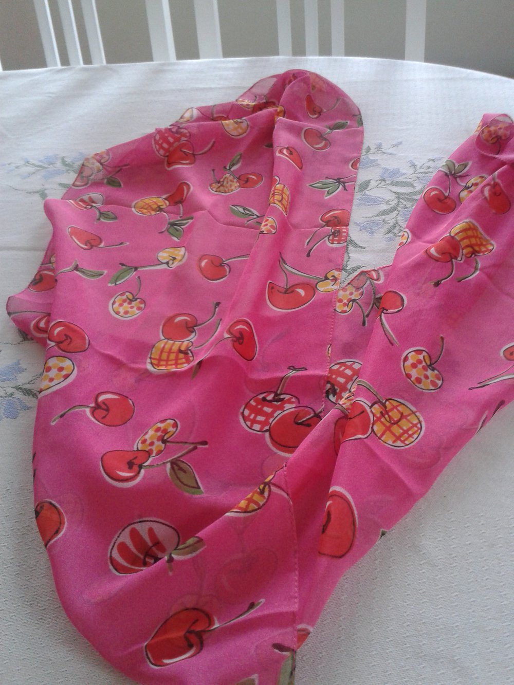 Halstuch pink Kirschen