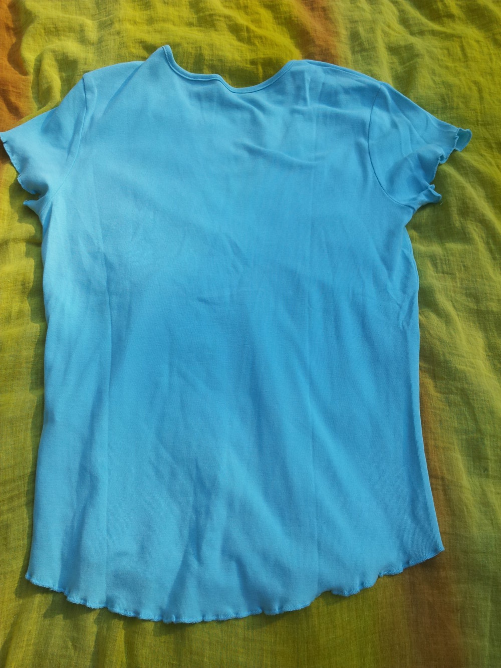 Shirt Esprit türkis hellblau Häkelornament