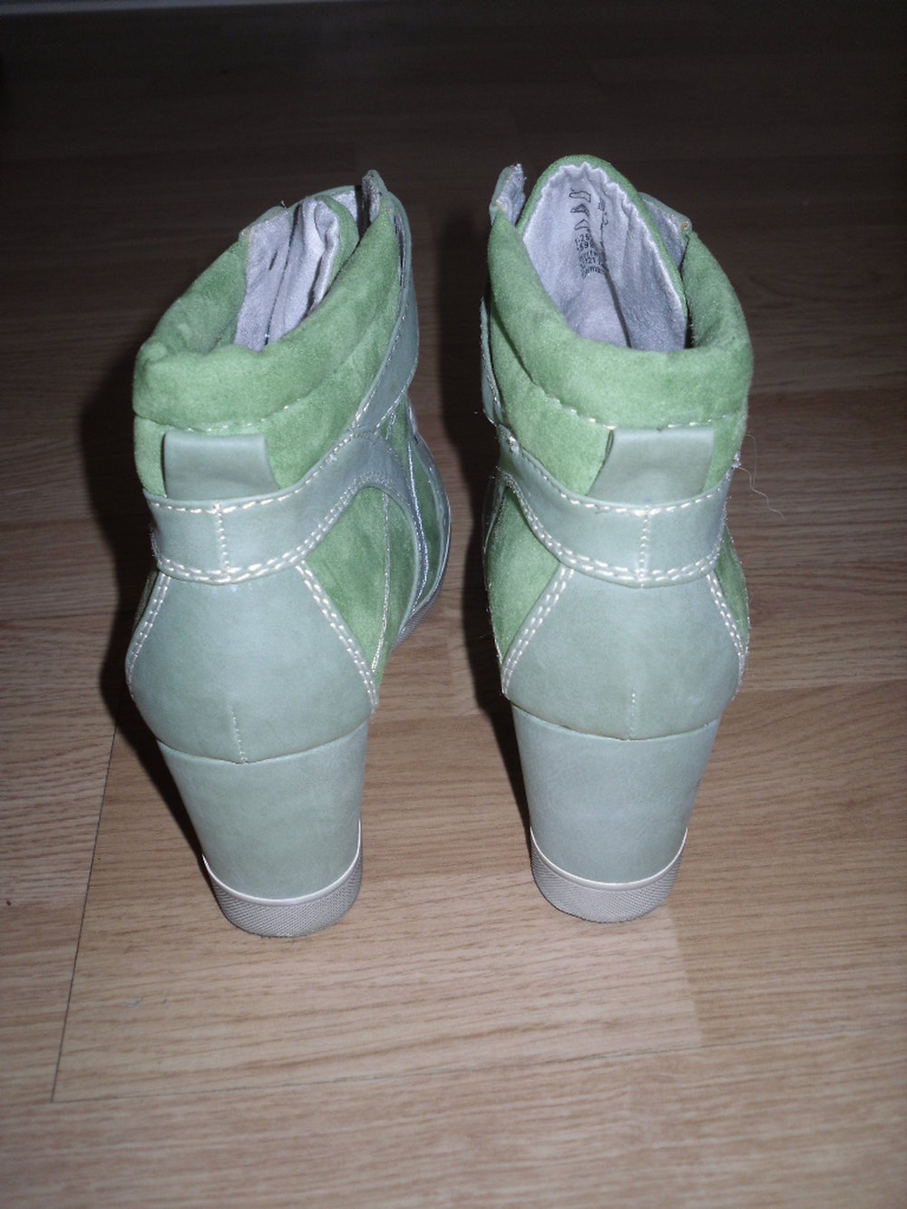 Tamaris Schuhe Stiefeletten Wedges Gr. 38 hellgrün