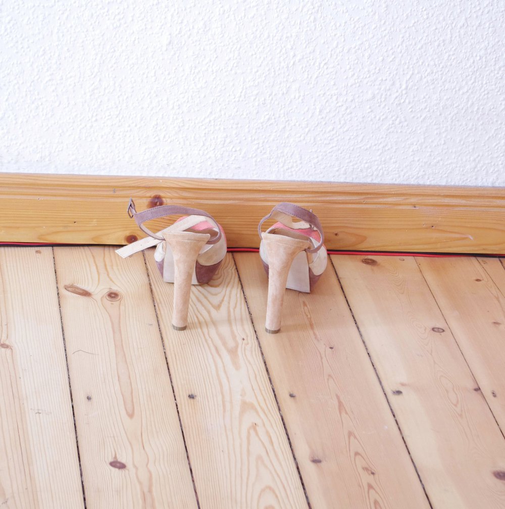 Natalie Rox Vienna Plateau High Heels Gr. 39 Wildleder pastell