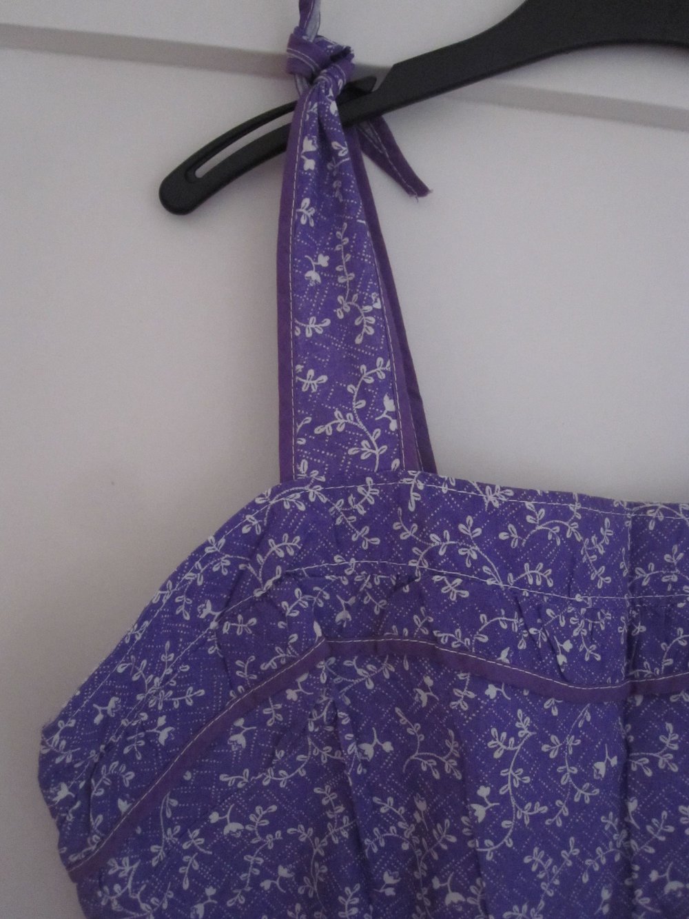 Sommerkleid, Trägerkleid, Kittelkleid, Vintage! lila, 38 / 40