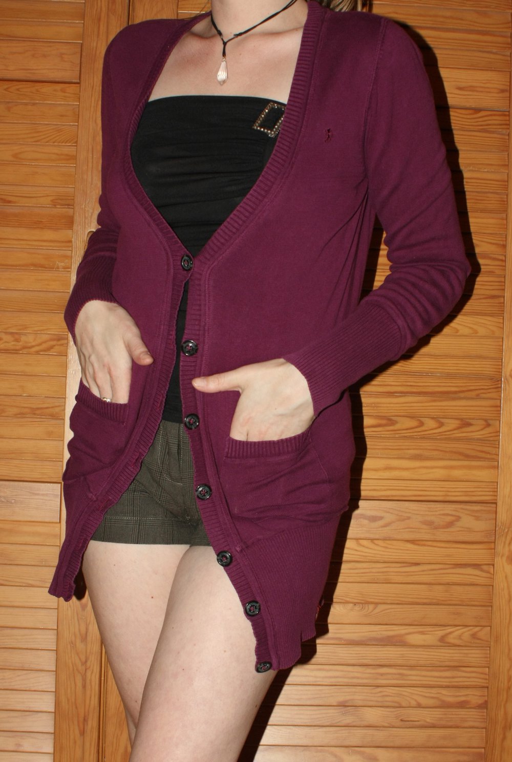 Weinrot, Bordeaux Strickjacke Esprit, Gr. 36