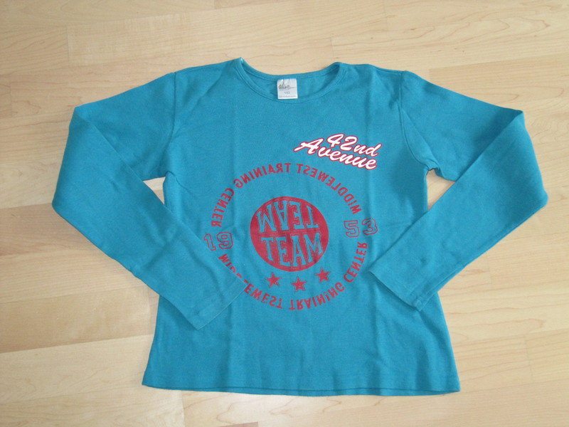 Langarm print Shirt türkis Gr.152