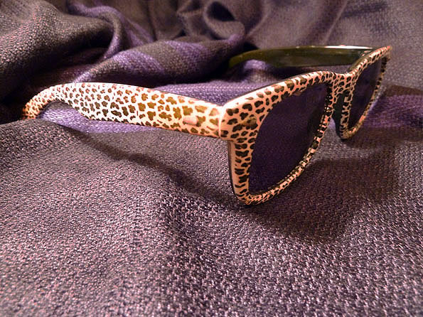 original 80er Jahre Sonnenbrille, super cool Tiger-chic, Leo Muster, Hippie