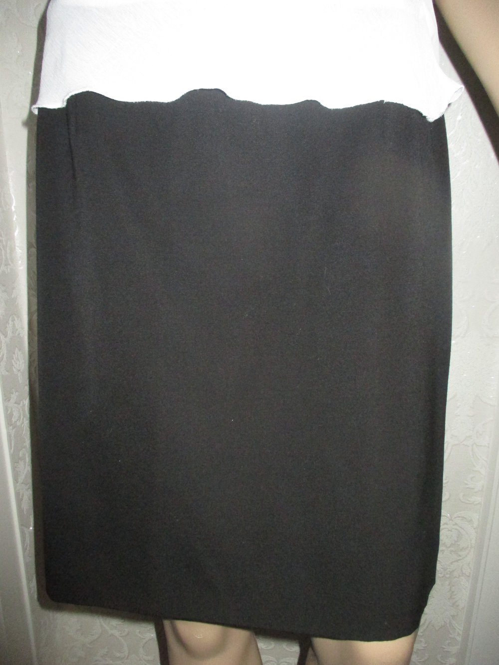 NEU Buisness Sekretärinnen Schurwolle Etui Shift High-Waist ROCK 