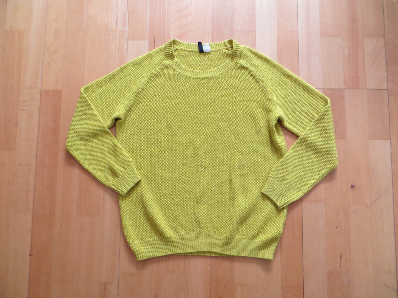 Strick Pulli grün gelb Gr. L  H&M Shopping Queen