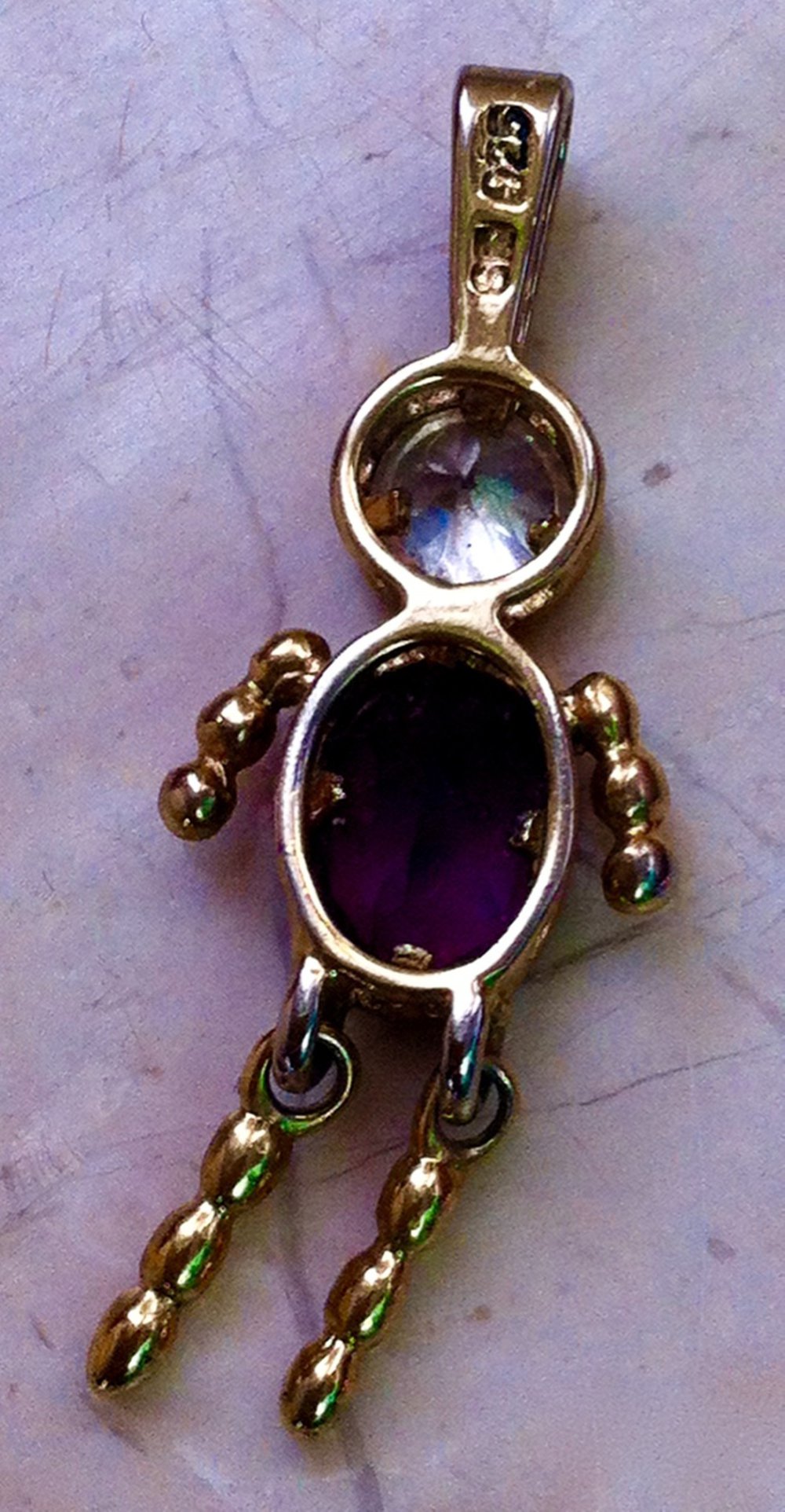 Geburtssteinanhänger für Männer*Jungen Monat Februar