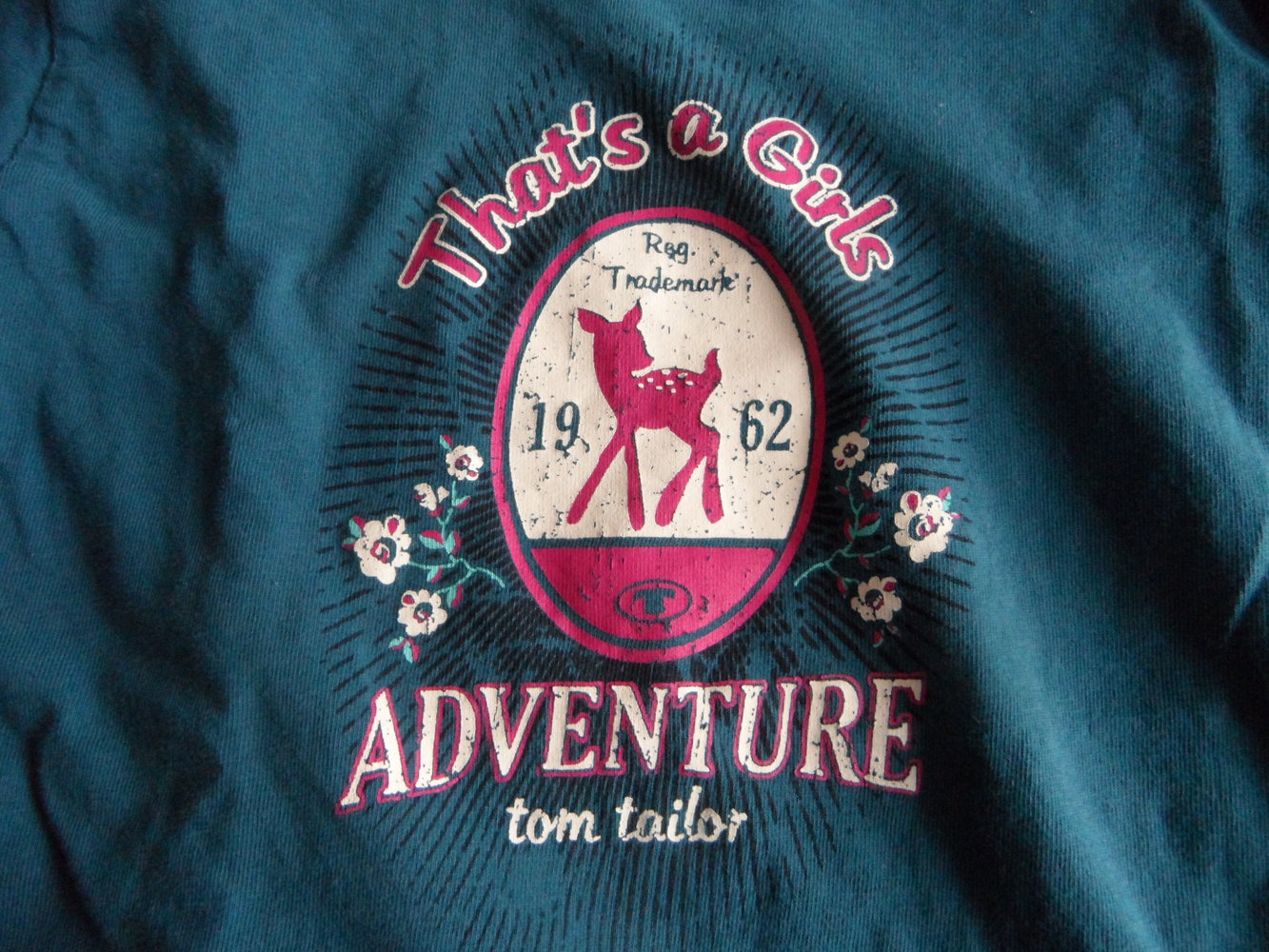 Tom Tailor Langarmshirt petrol 116/122 Reh