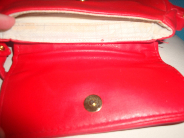 Vintage kleine rote Umhängetasche