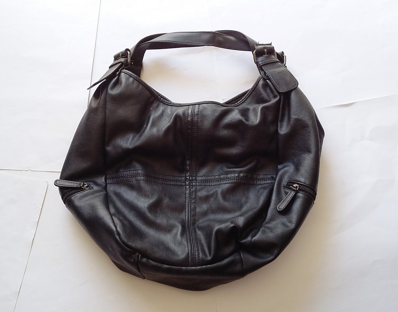 WIE NEU Tasche Handtasche schwarz Görtz groß geräumig Ledertasche