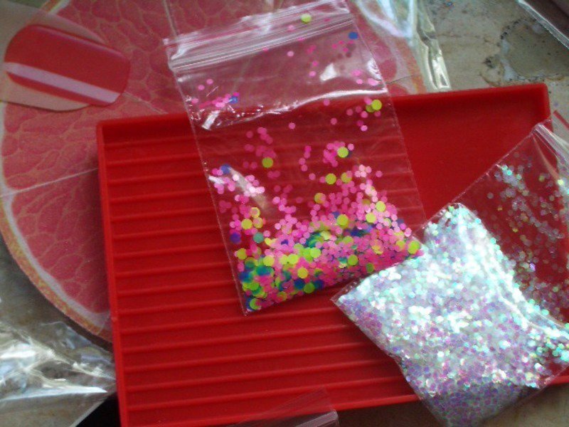 Nail Art Paket Nieten Glitter Neon Nail Vinys Feile Striping Tape
