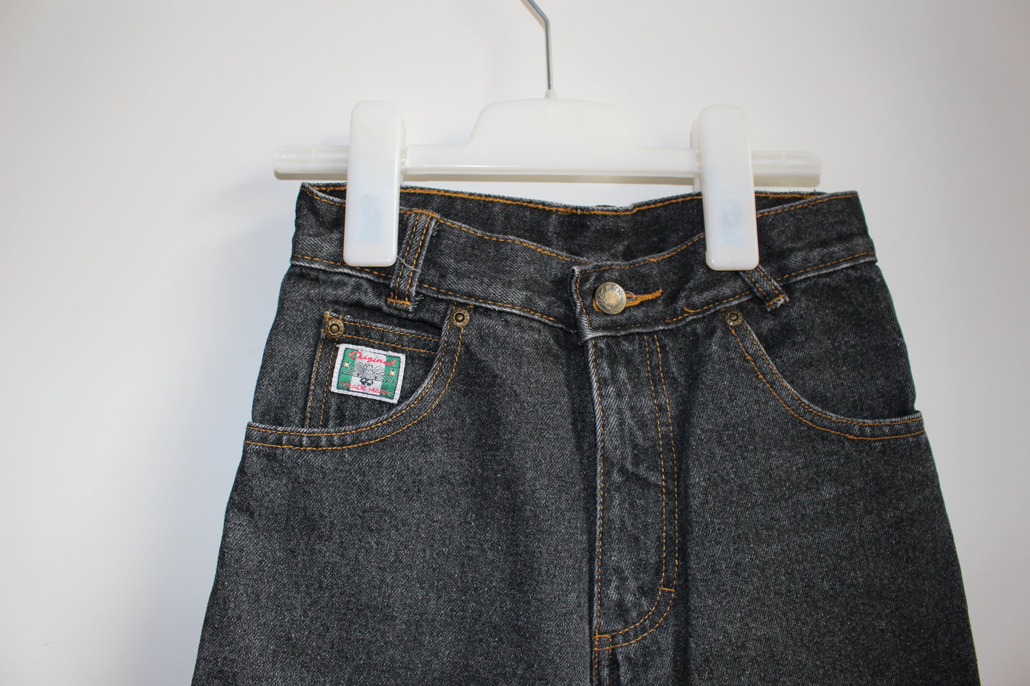 171. Jeans, schwarz, high-waist, Gr. 134