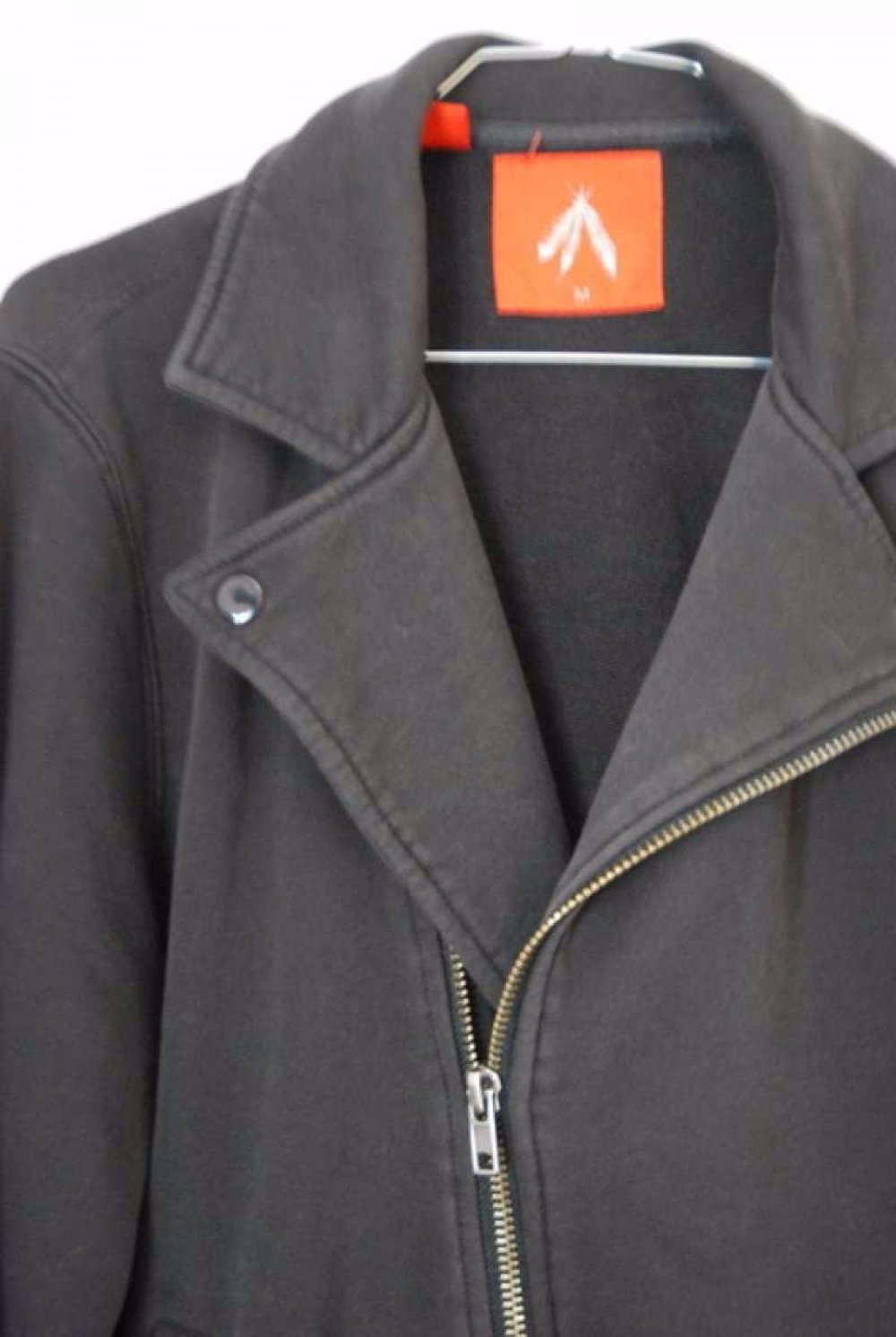 Sweatjacke im Biker Look / Oversized Boyfriend Bikerjacke