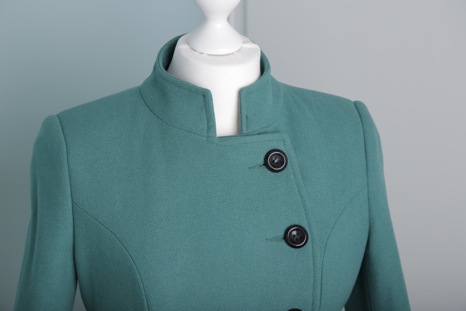 Schicker Wollmantel in Türkis von ASOS