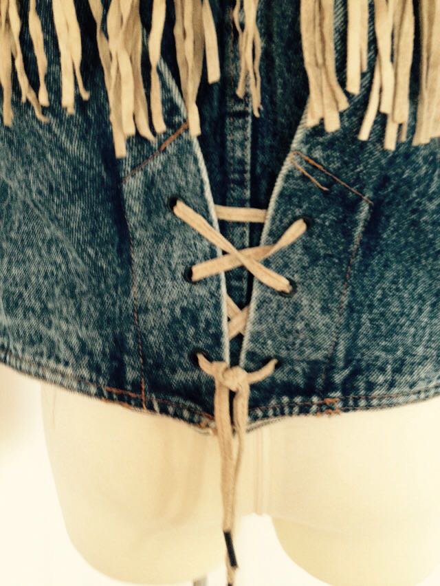 Einzigartige Vintage Blogger Jeansjacke 