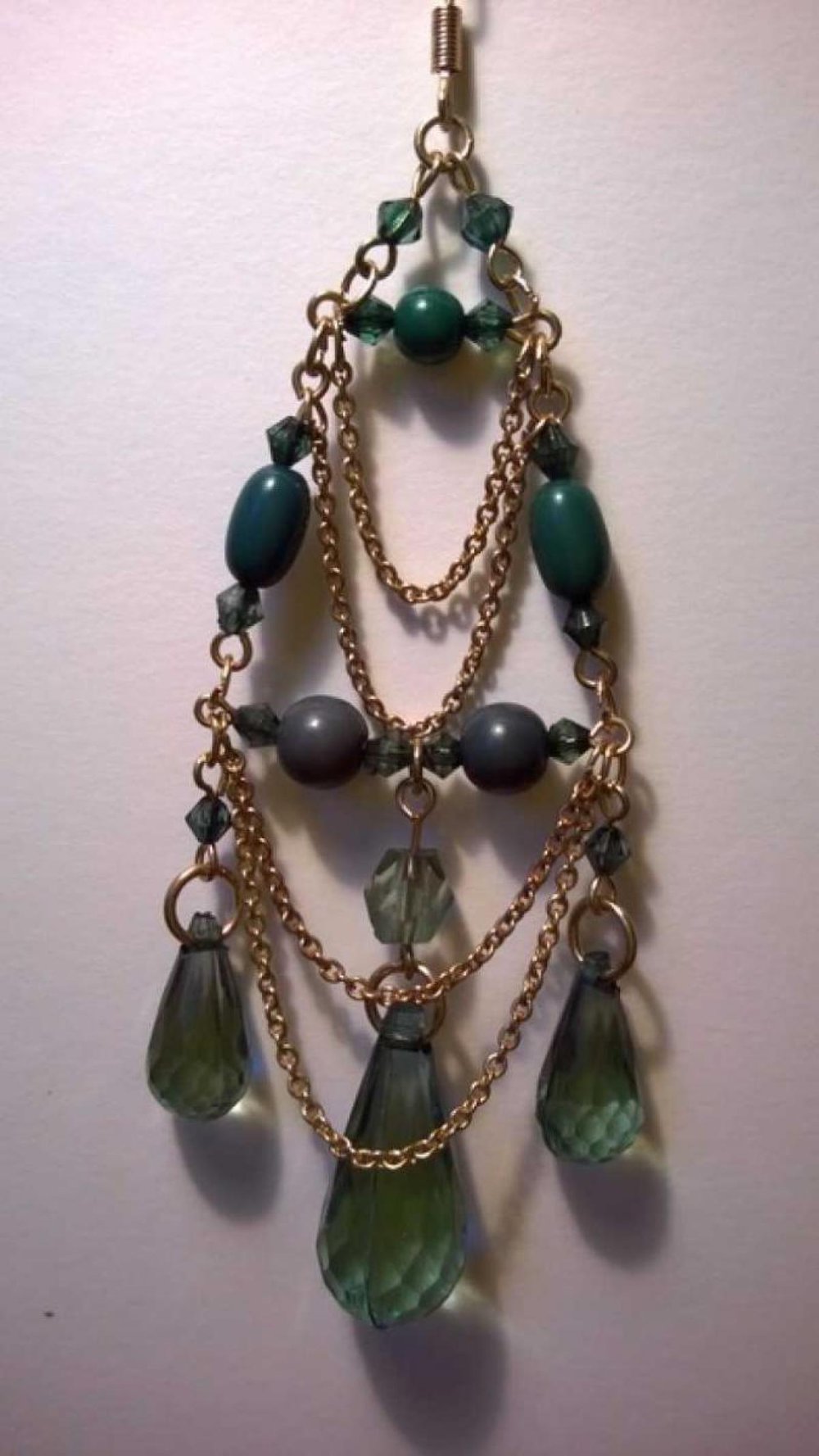 Statement Ohrringe Grün Gold