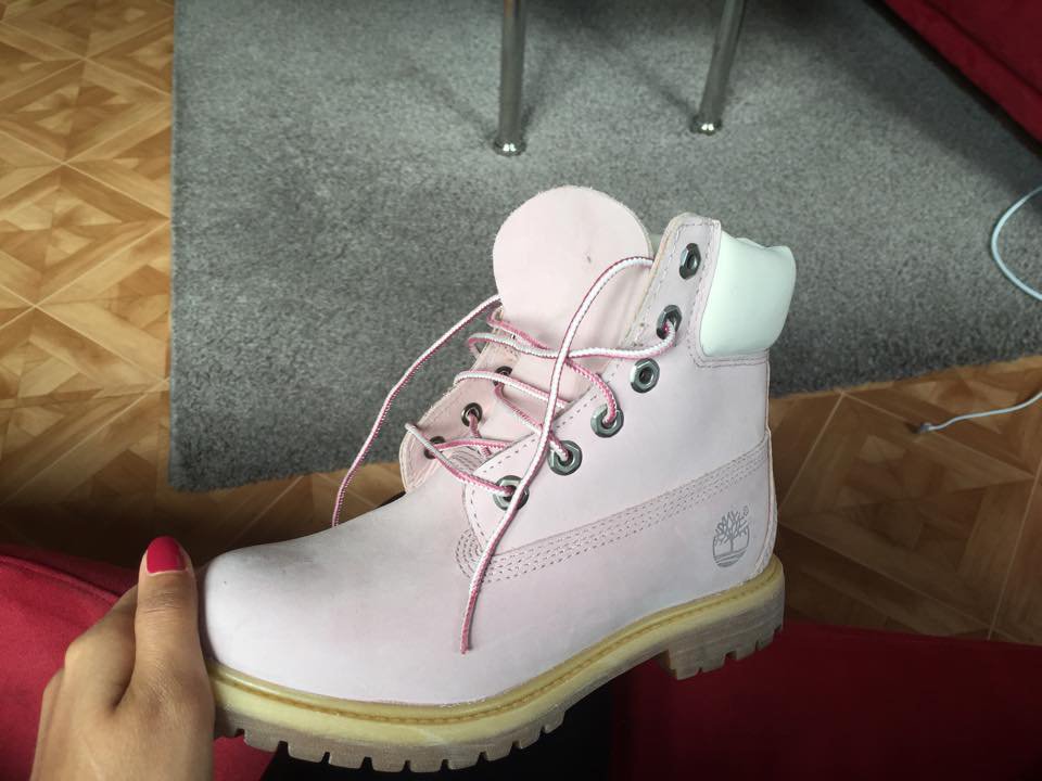 super schöne rosa Timberlands