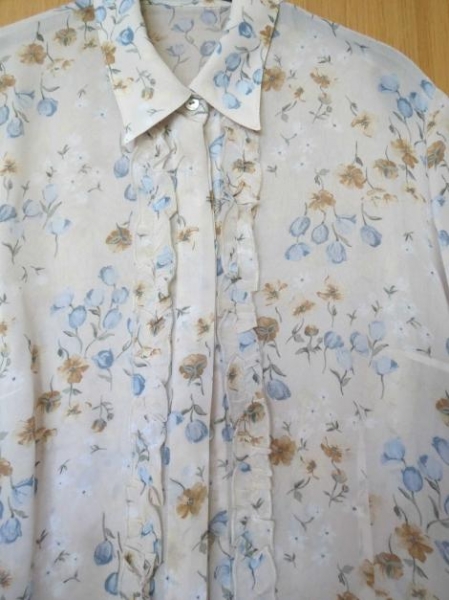 2-Teiler, Rock und Bluse, florale Muster, Gr.44/L
