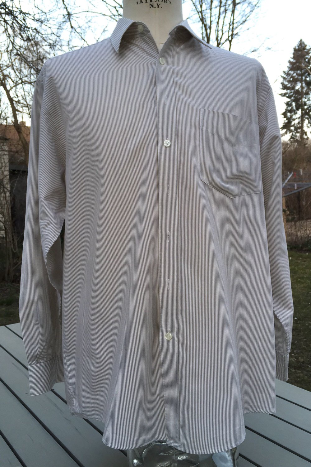 CANDA Hemd NADELSTREIFEN Gr. 42 ( L)