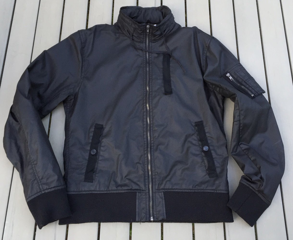 CHARLES & 1/2 JACKE coated  Cotton Racer Jacket  Gr. XL (L)